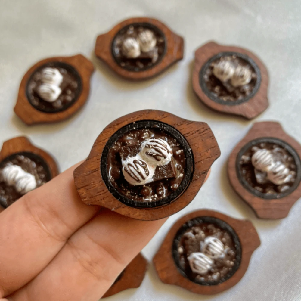 Miniature Chocolate Brownie Fridge Magnet