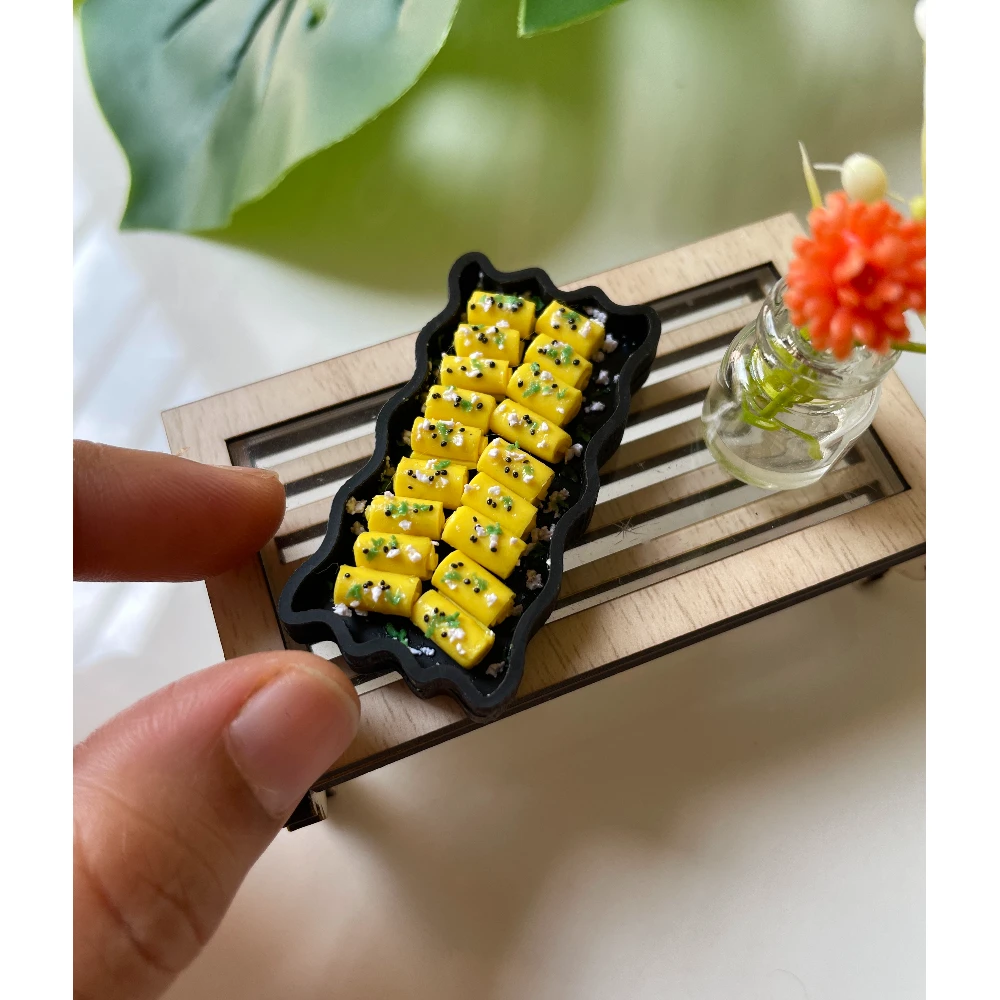 Miniature Khaman Dhokla Fridge Magnet