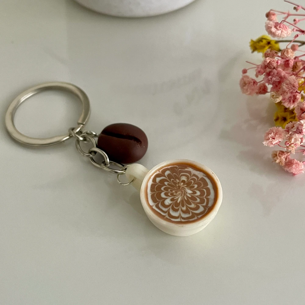 Miniature Hot Coffee With Chocolate Keychain