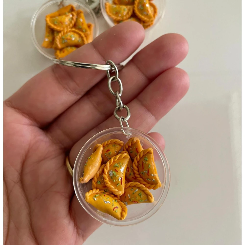 Miniature Gujiya Keychain