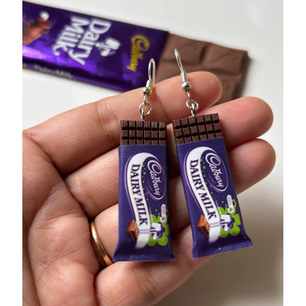 Miniature Dairy Milk Chocolate Earrings