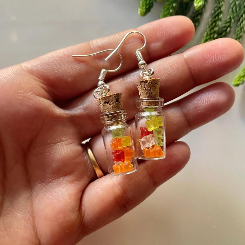 Miniature Gummy Candy Jar Earrings
