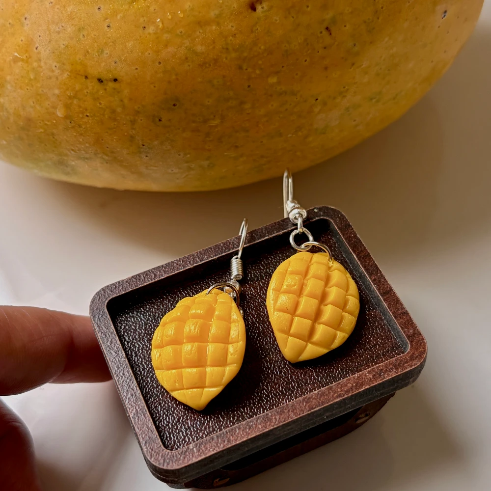 Mini Mango Slice Earrings