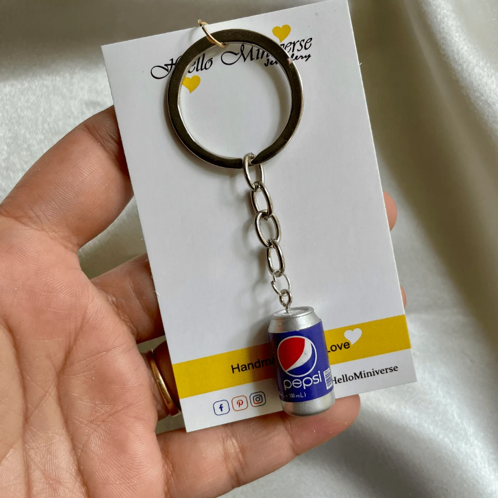 Miniature Pepsi Can Keychain