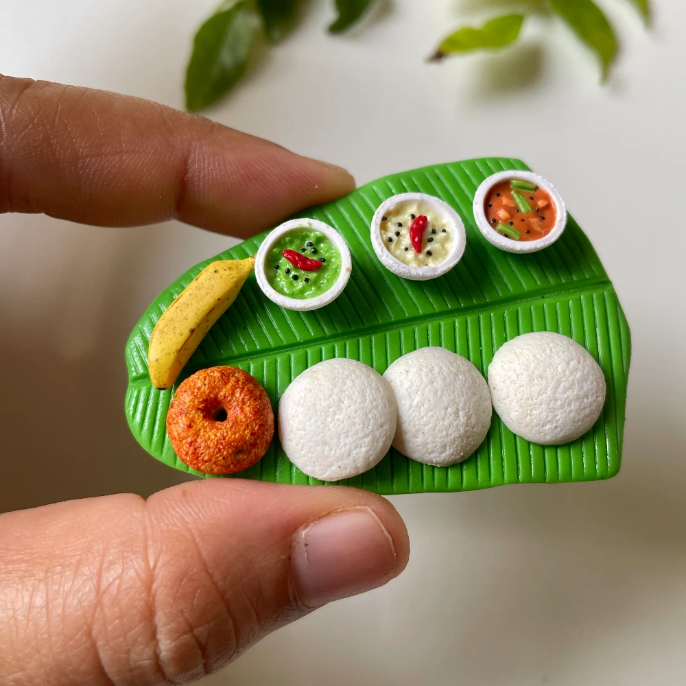 Miniature Idli Vada Fridge Magnet