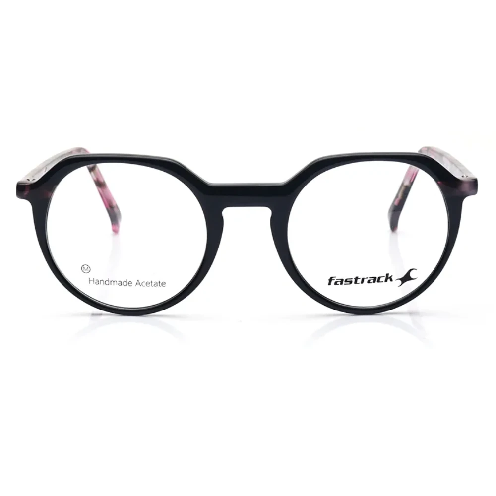 FastTrack Black Round Rimmed Eyeglasses for Men and Women