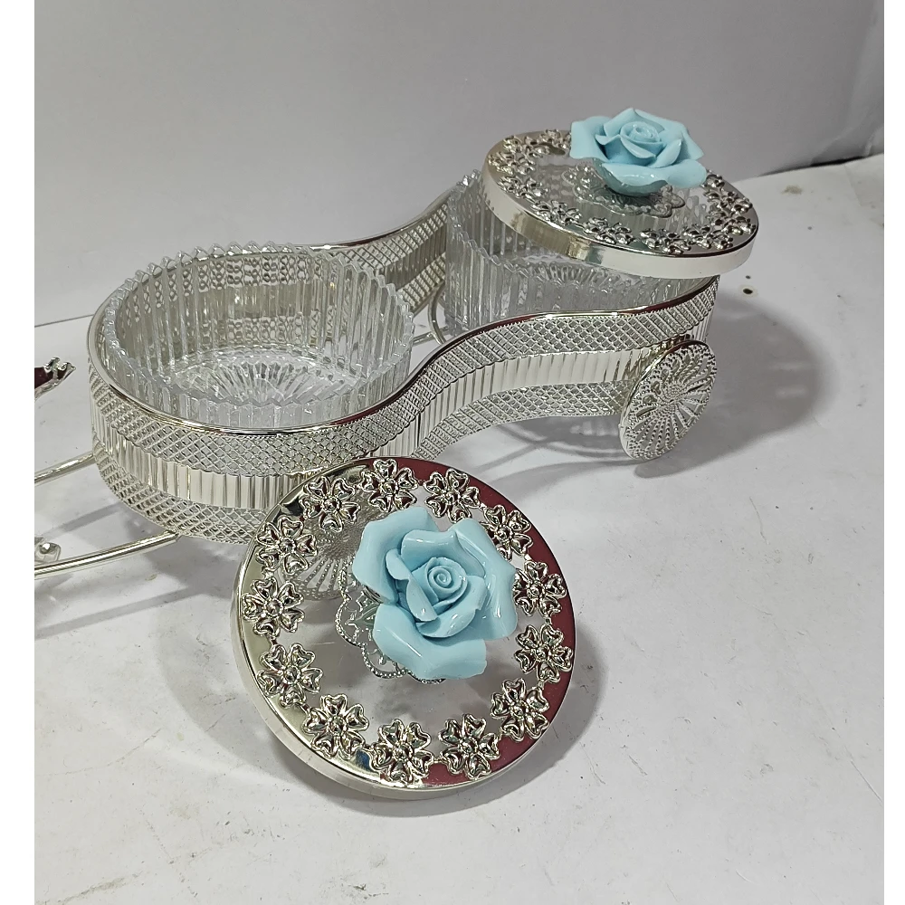 Dry Fruit Container with Horse Cart-16No-Z13114