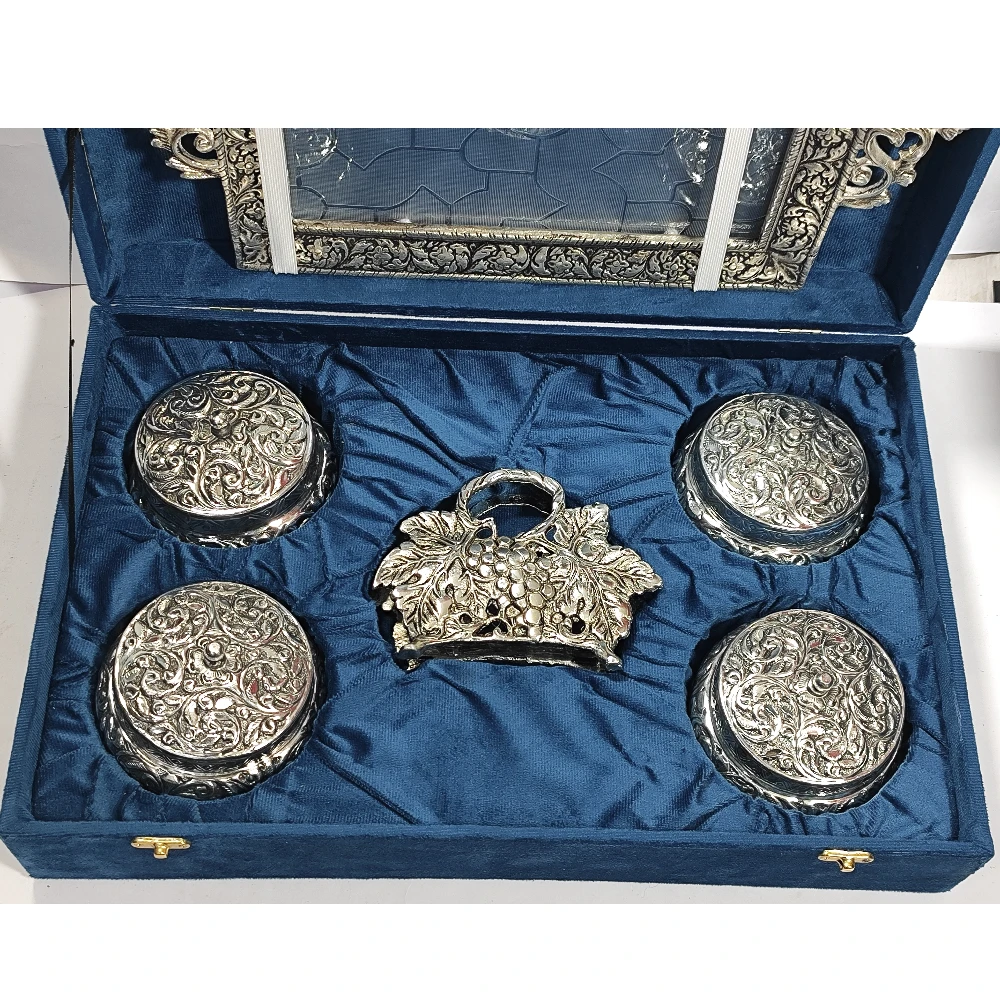 Tray with Dry Fruits Box and Napkin Hokder-16.5No-Z12803