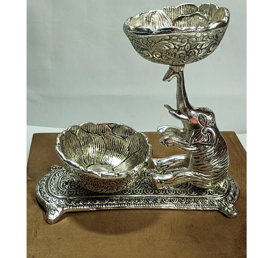 Two Bowl with Elephant-7.5No-Z12463