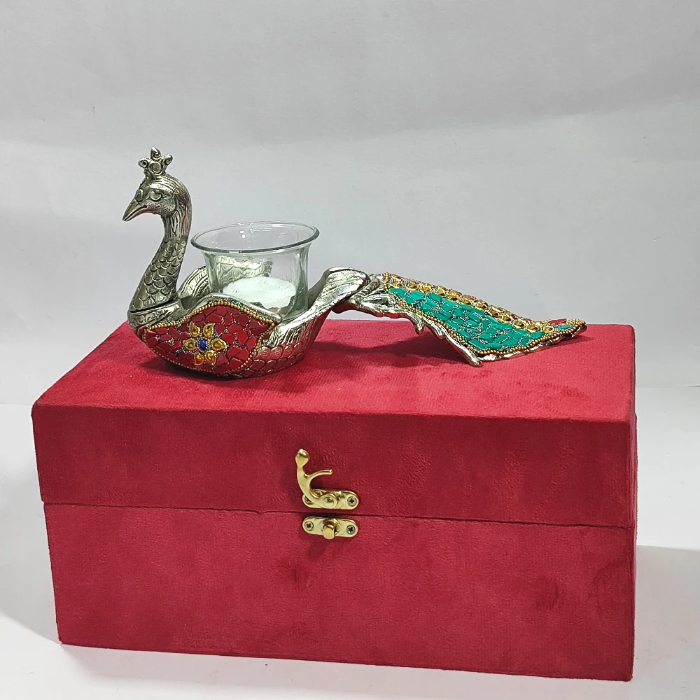 Candle Stand with Peacock-10No-Z12765