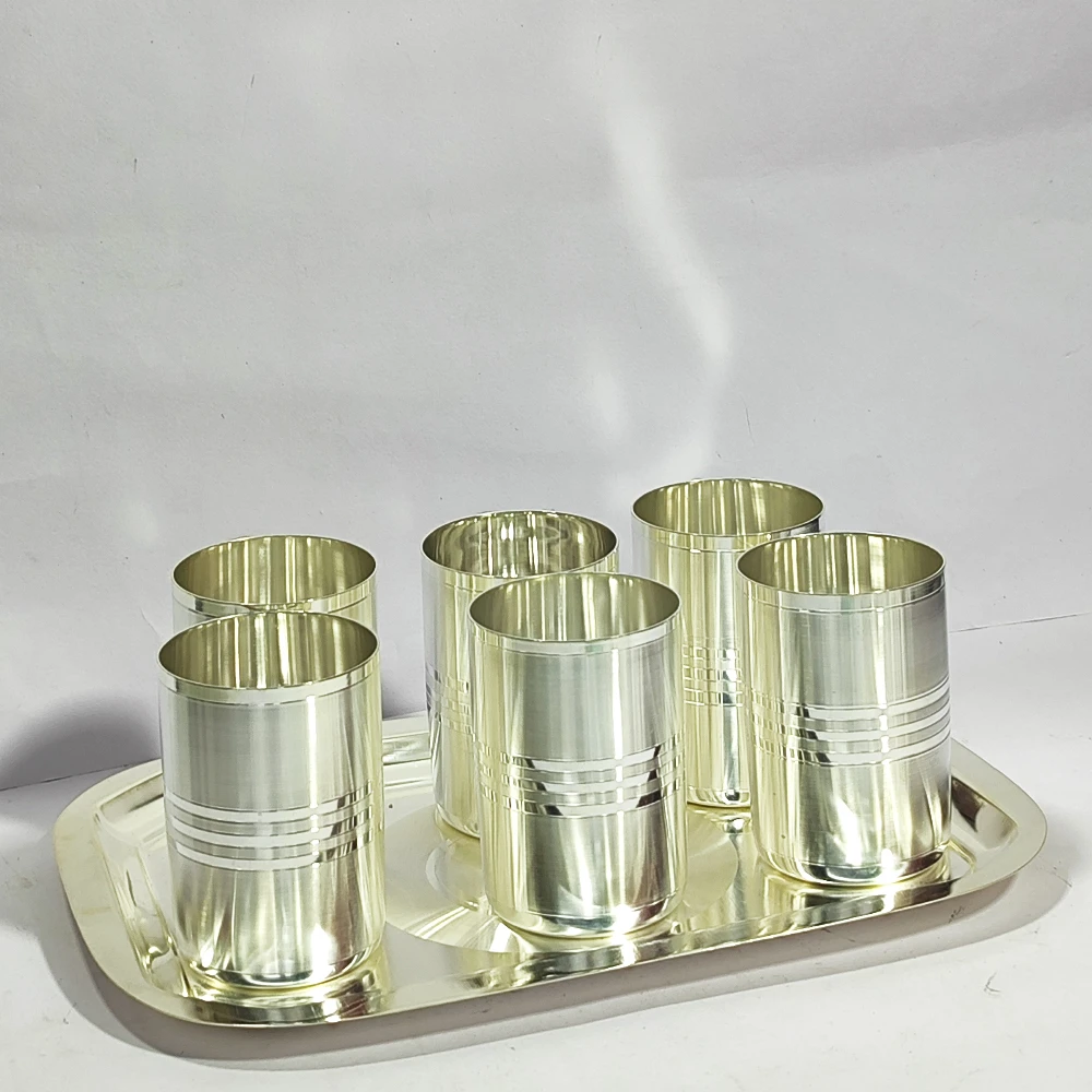 6 pcs Glass with Tray-12No-Z12791