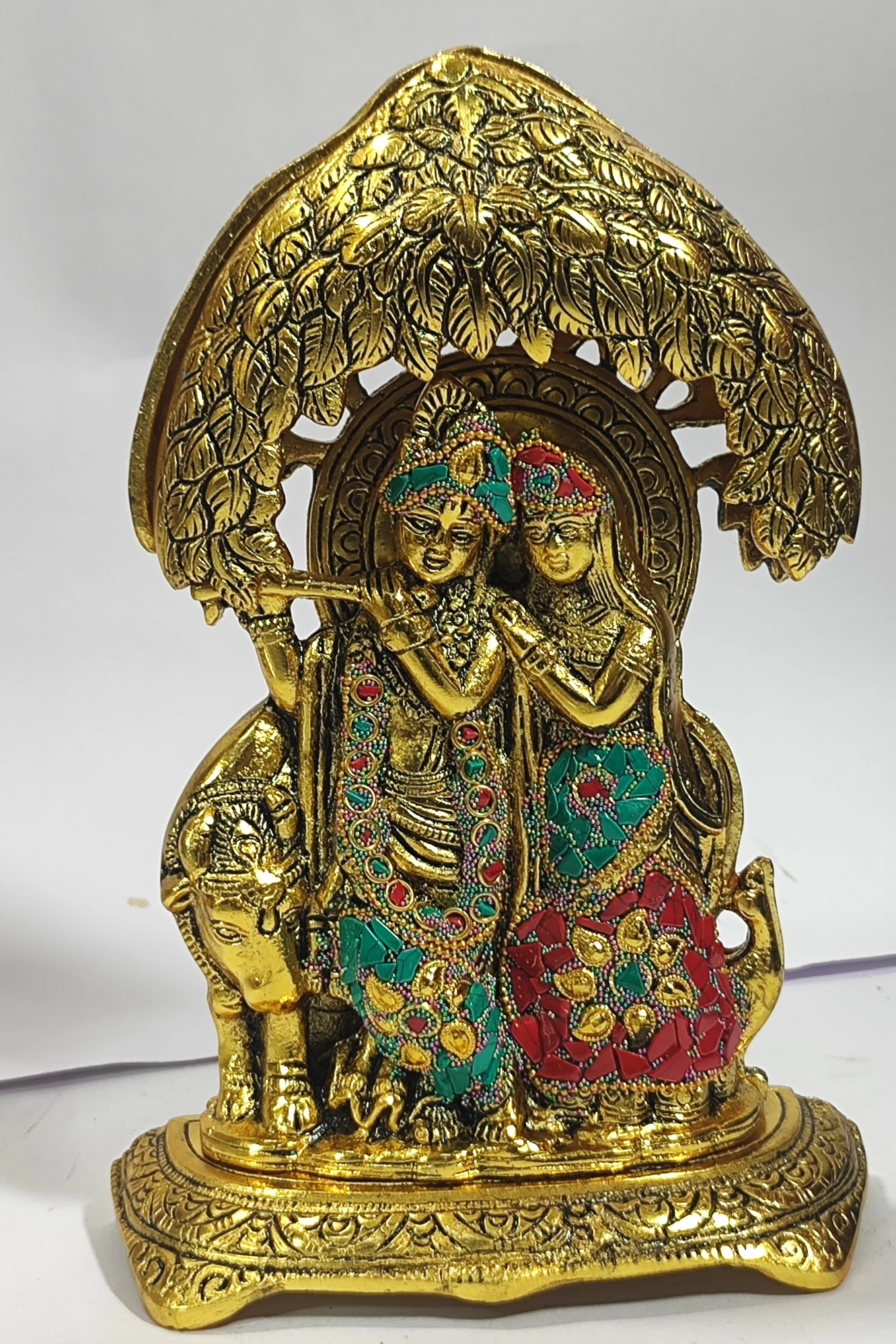 Radha Krishna with Cow and Tree-8.5No-Z11943