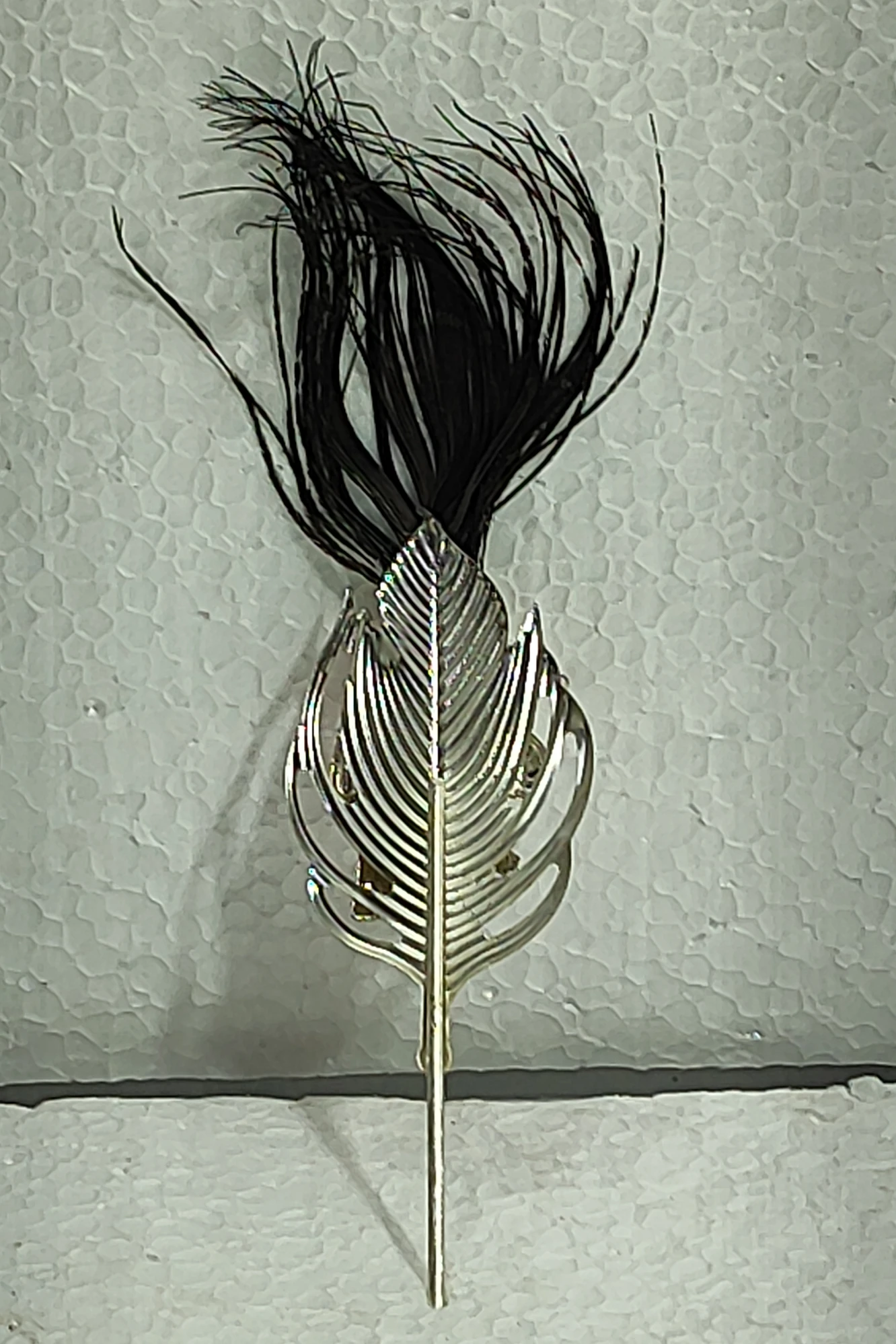 Tilak Stick with peacock feather and Radha Krishan-5.5No-Z11957