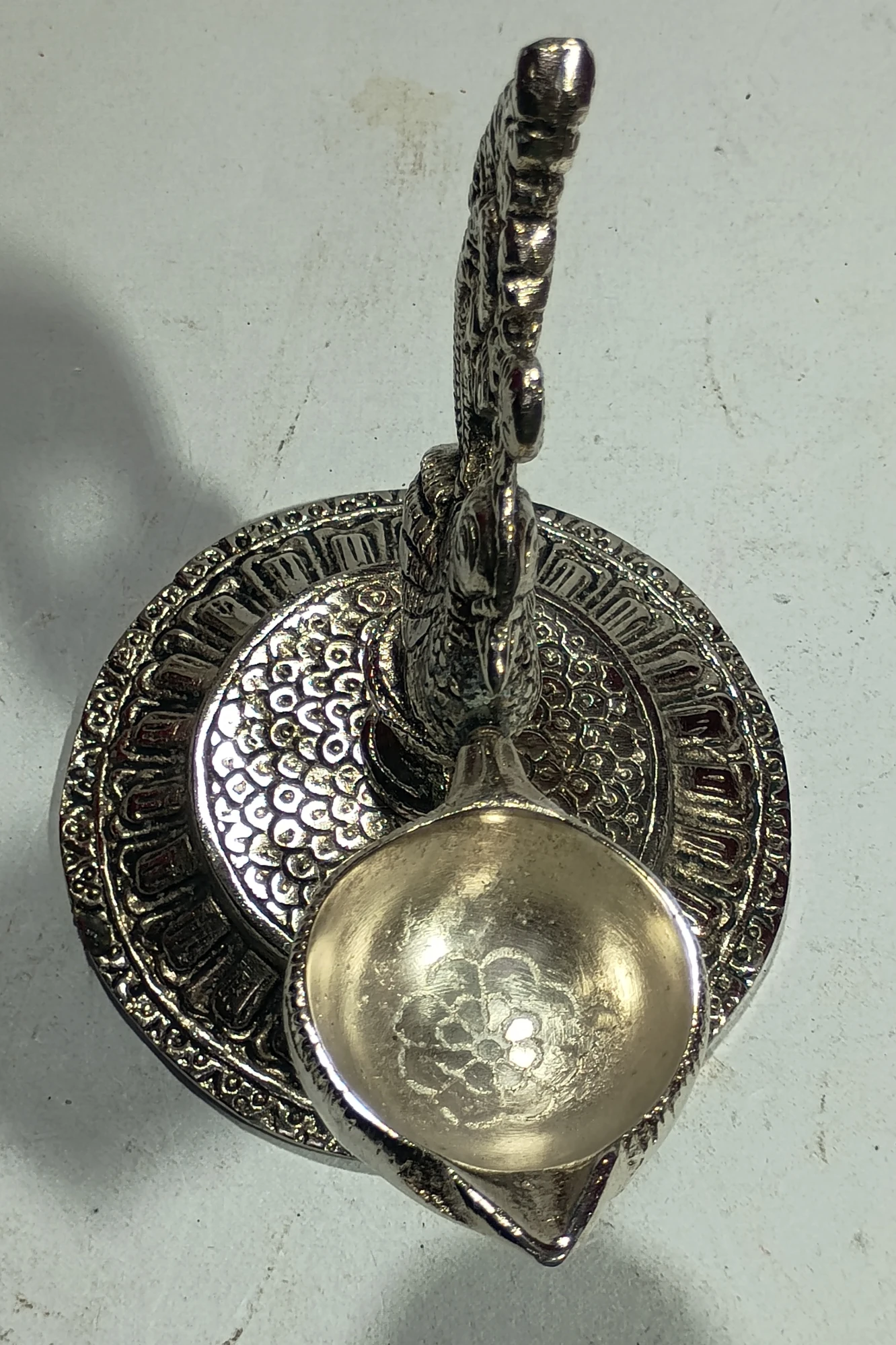 Diya with Peacock-6.5No-Z12179
