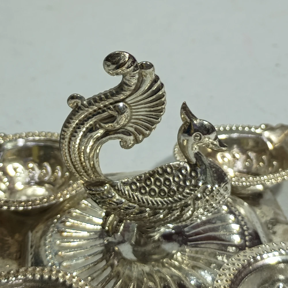 Four Diya with Peacock-2.5No-Z09837