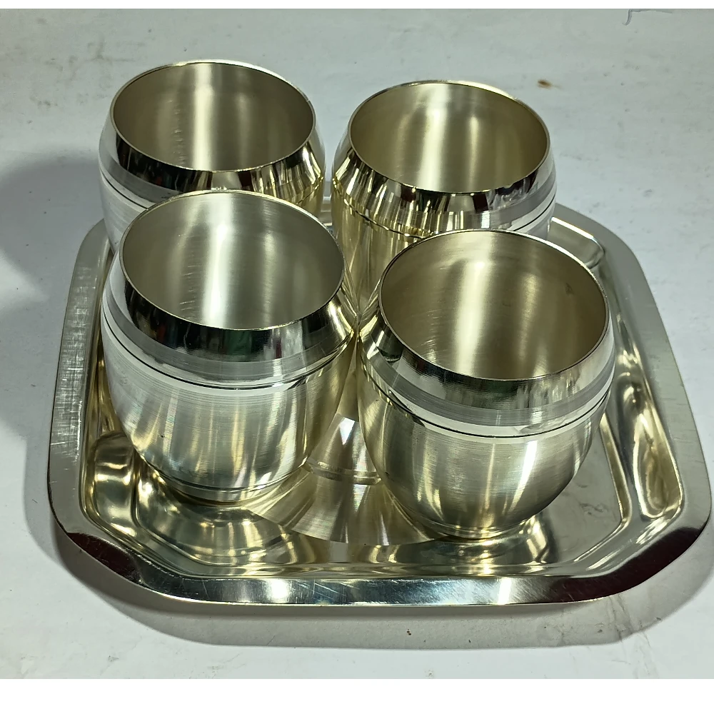 Four Glases With Tray-8No-Z10203