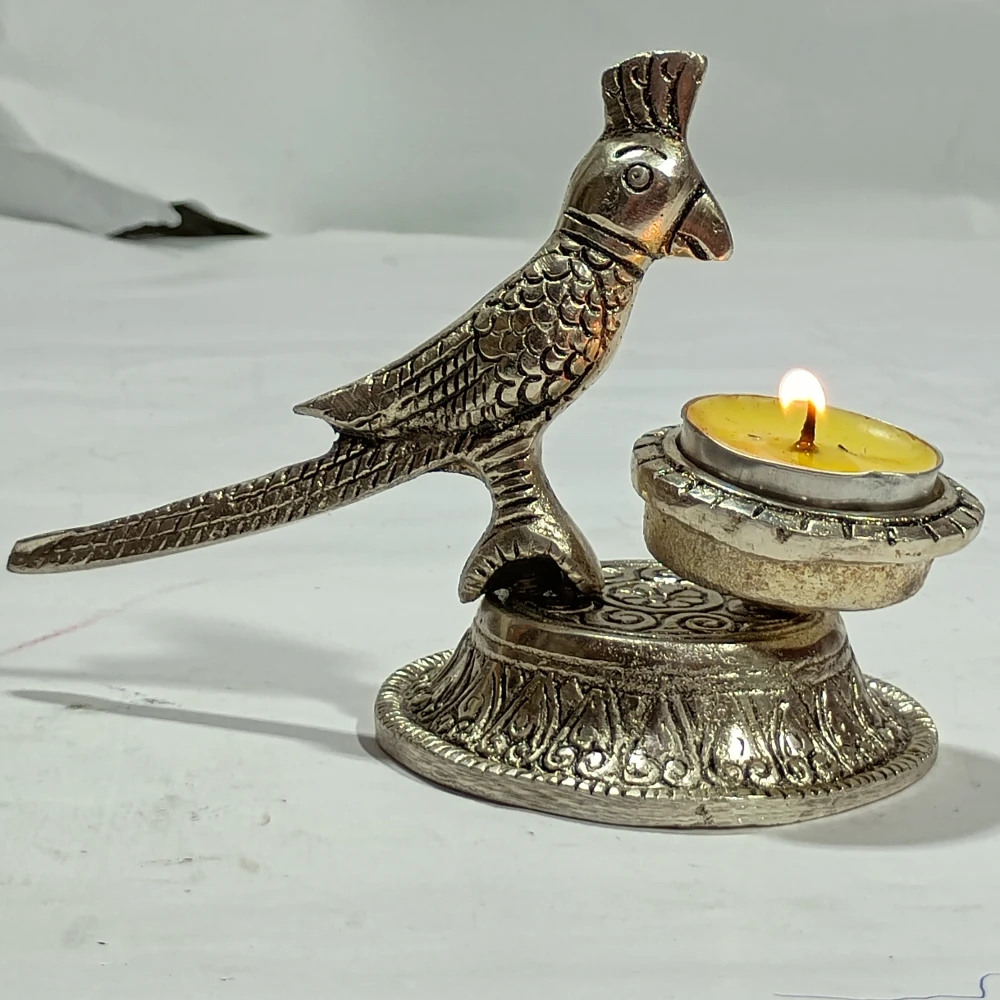Candel Stand with Parrot-4No-Z09134