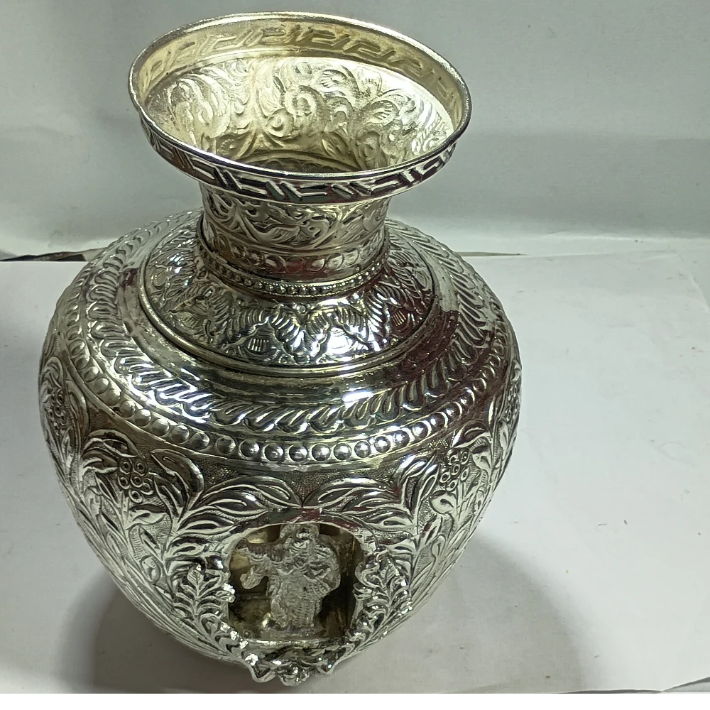 Flower Vase With Radha Krishna-11No-Z11349