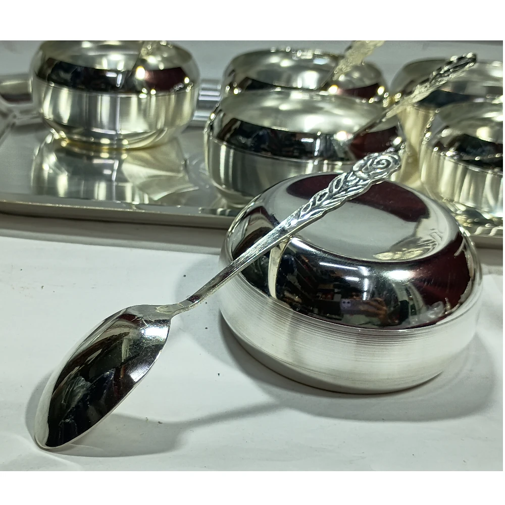 Six Bowls With Tray-12No-Z07546