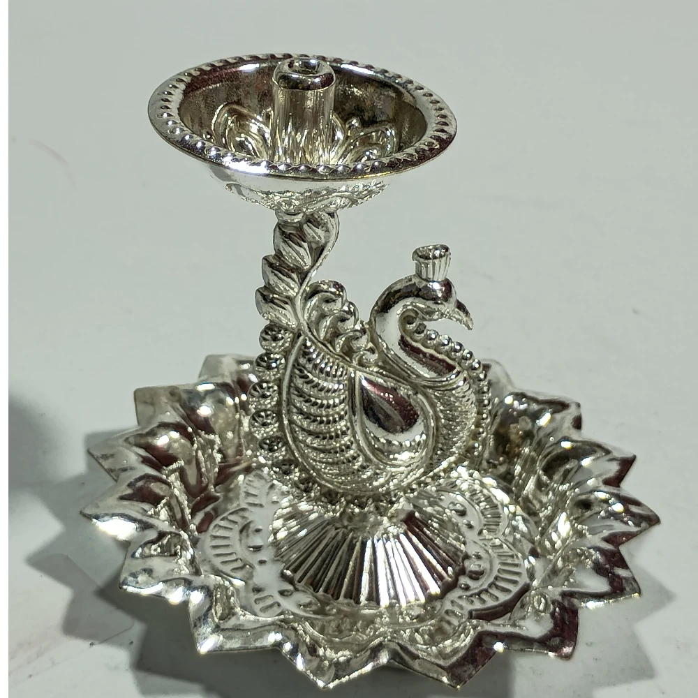 Diya with Peacock-3No-Z11352