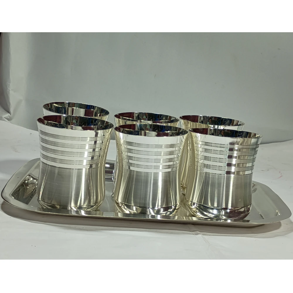 Six Glases With Tray-12No-Z10557