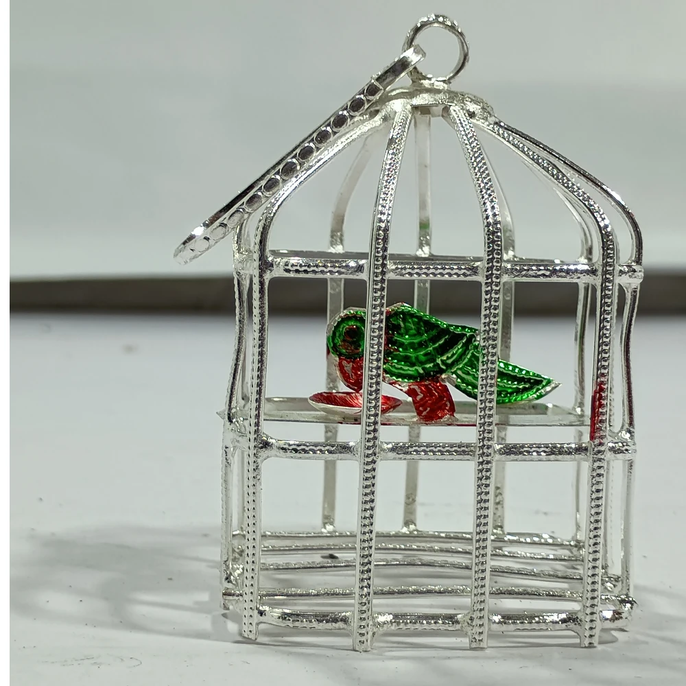 Parrot with cage-3No-Z00229
