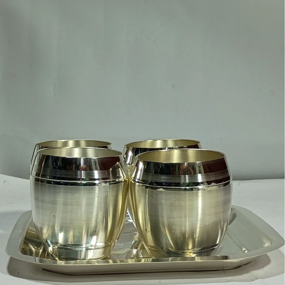 Four Glases With Tray-8No-Z10203