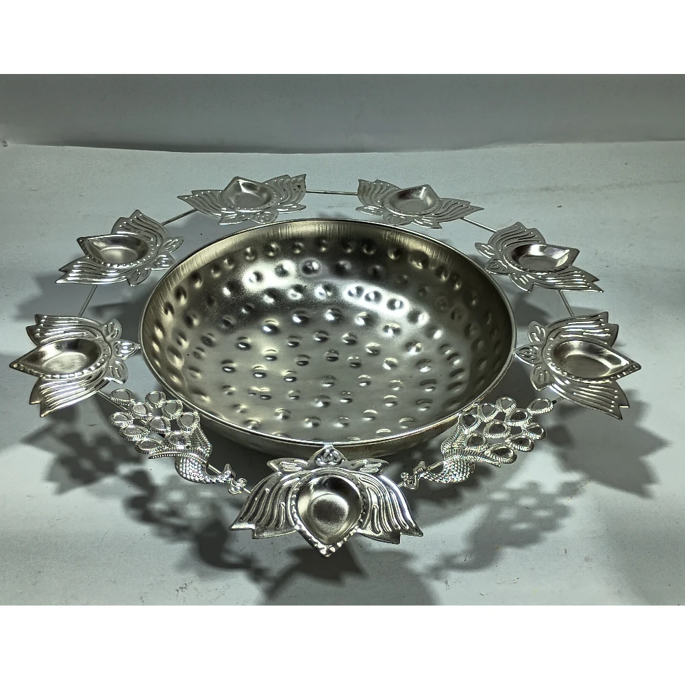 Eight Diya With Bowl-8No-Z10712