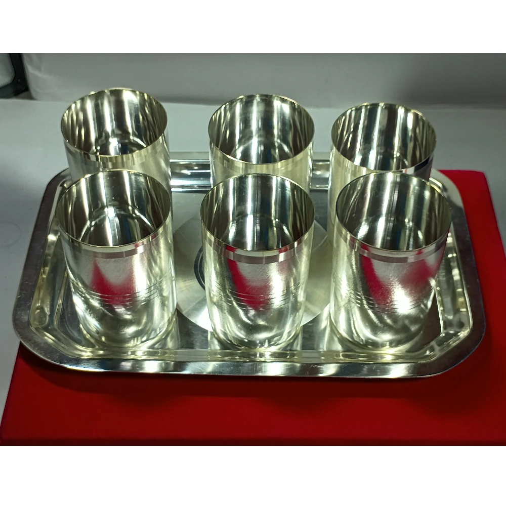 Tray with six Glass-4No-Z11290
