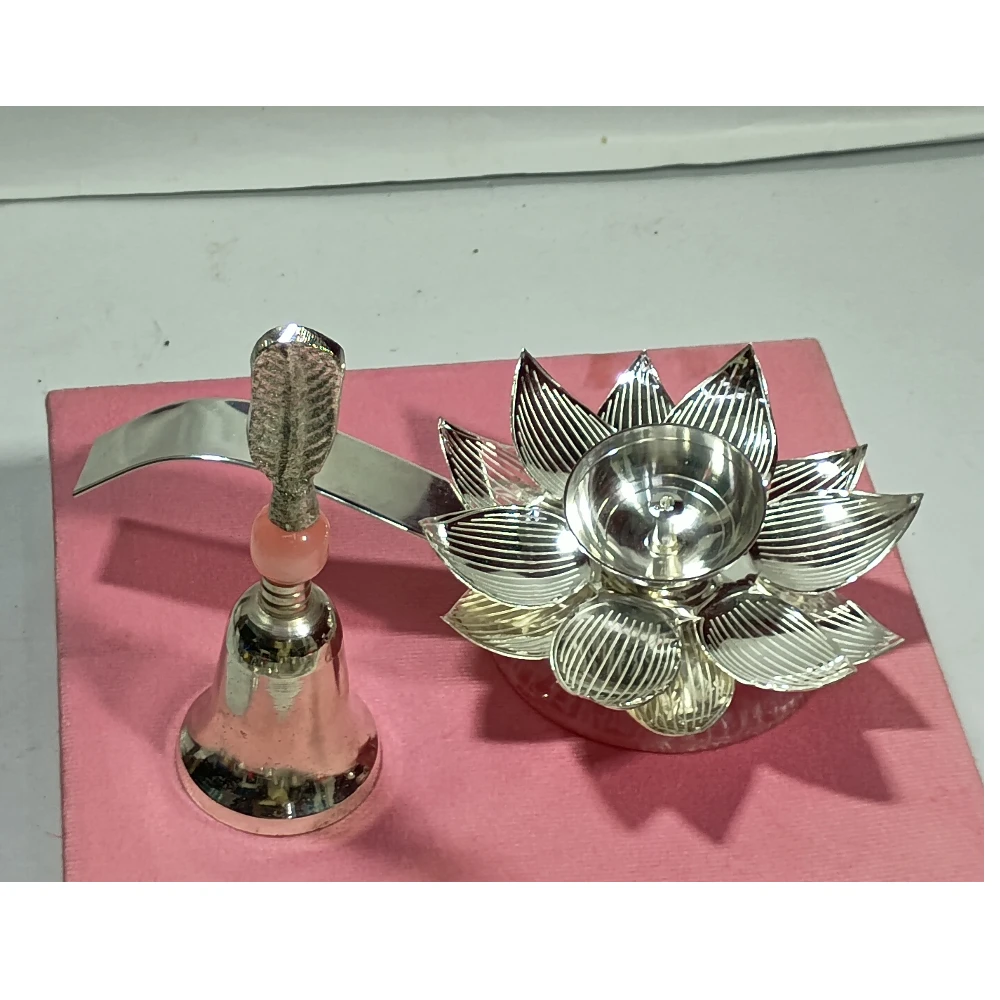 Diya with Ghanti-4No-Z12555