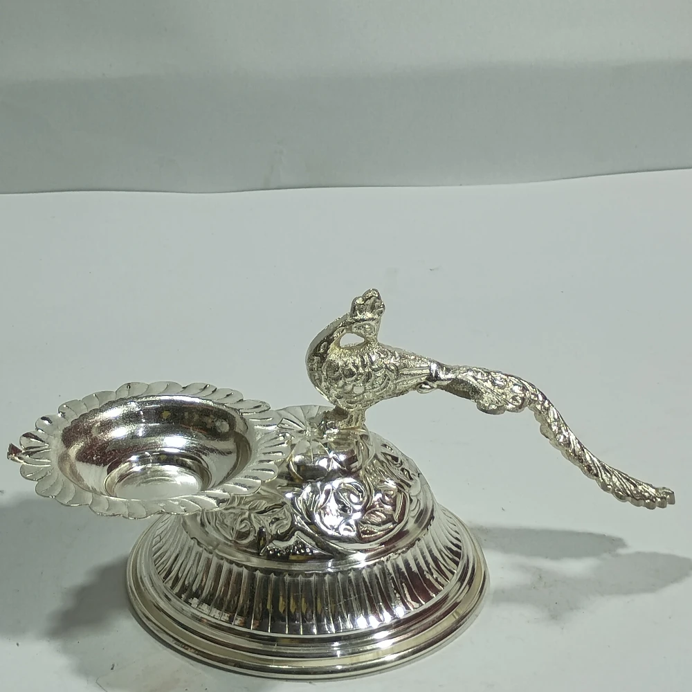 Diya with Peacock-4No-Z08534