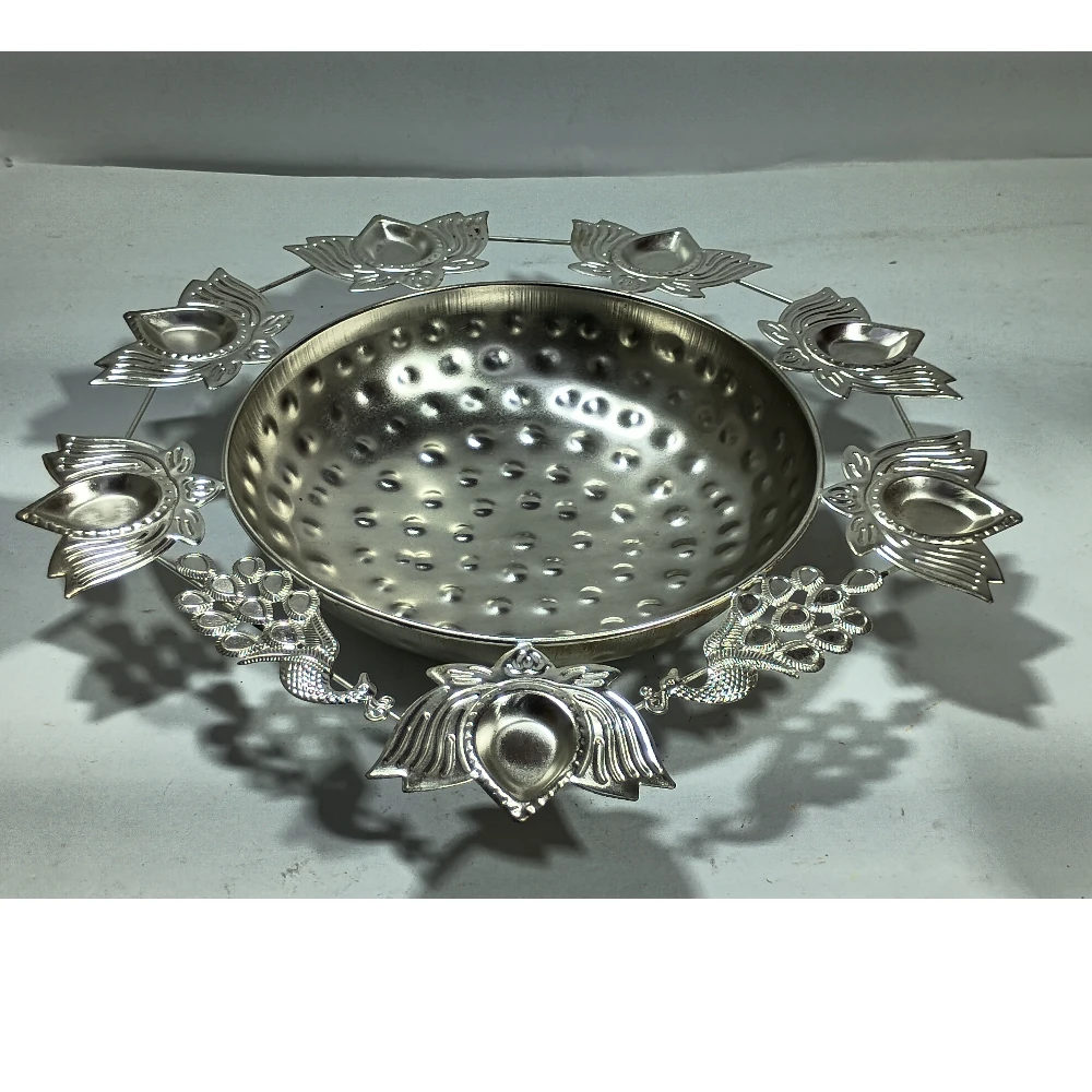 Eight Diya With Bowl-8No-Z10712