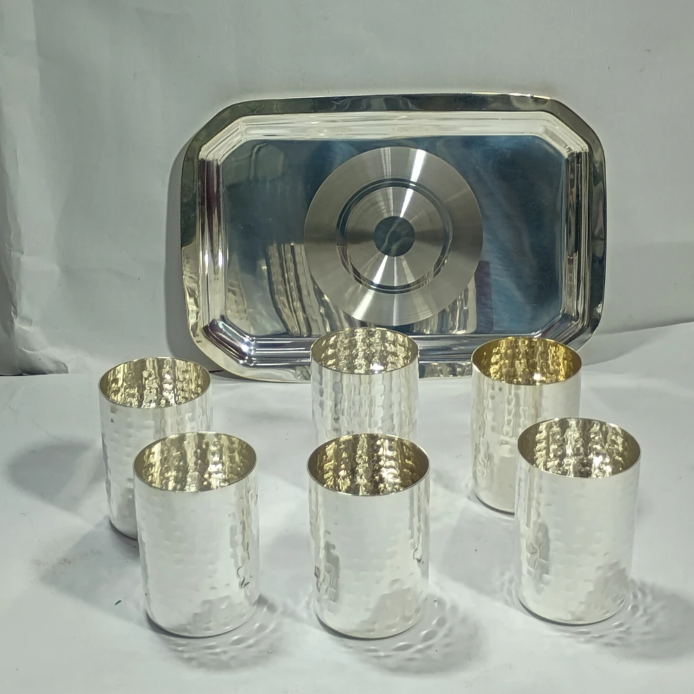 Glass with Tray-8No-Z11291