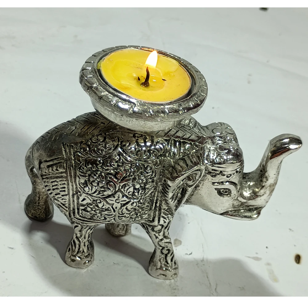 Candel Stand With Elephant-4No-Z11012