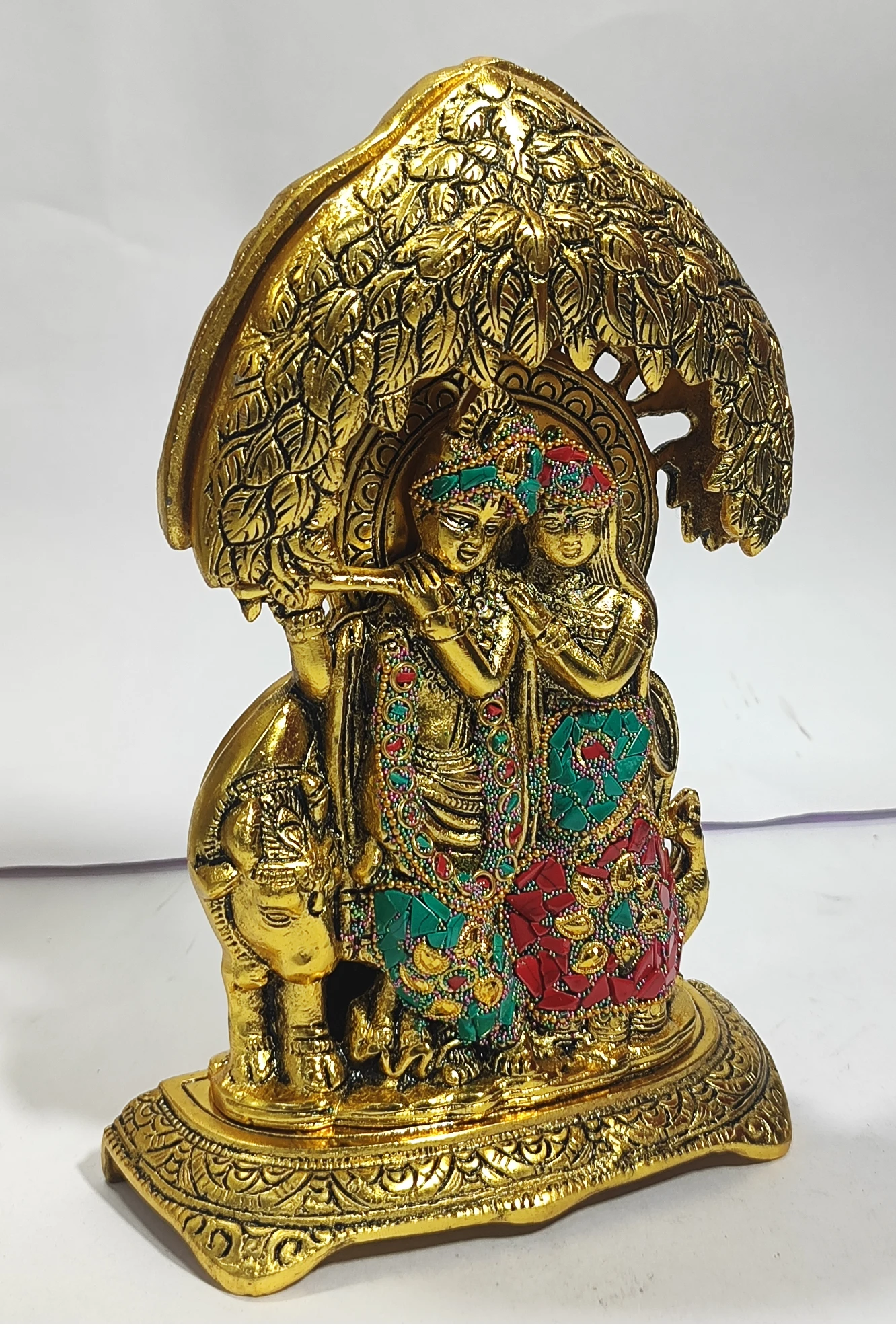 Radha Krishna with Cow and Tree-8.5No-Z11943
