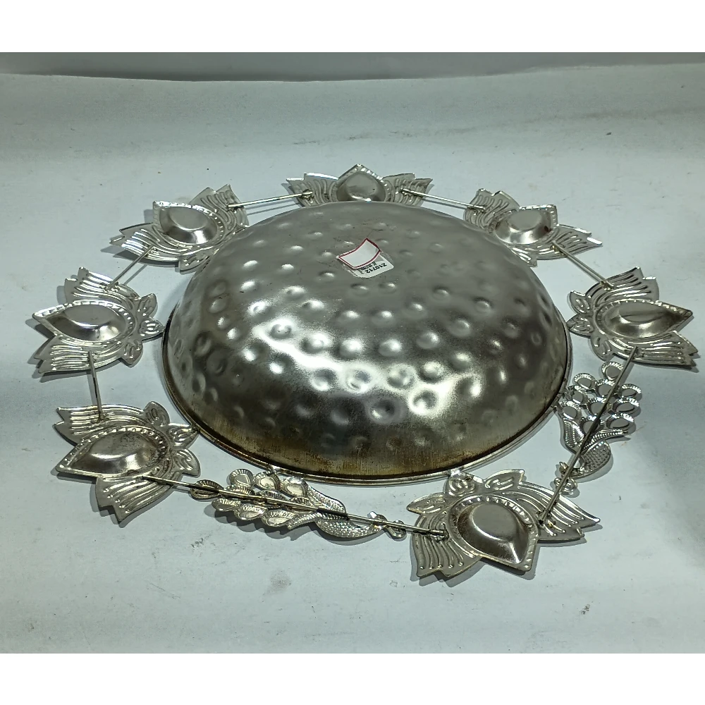 Eight Diya With Bowl-8No-Z10712