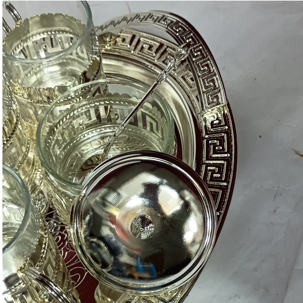 Cup and  Sugar Pot with Tray - 15.5No-Z12439