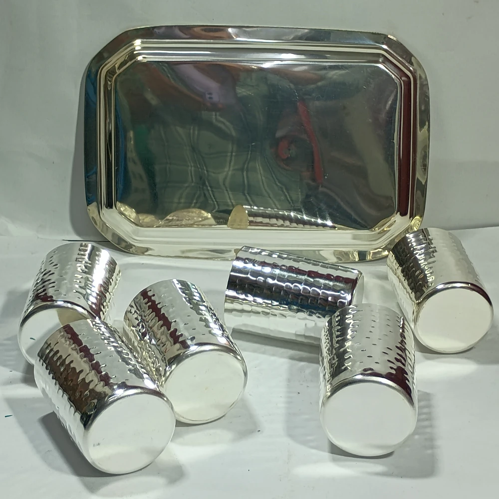 Glass with Tray-8No-Z11291