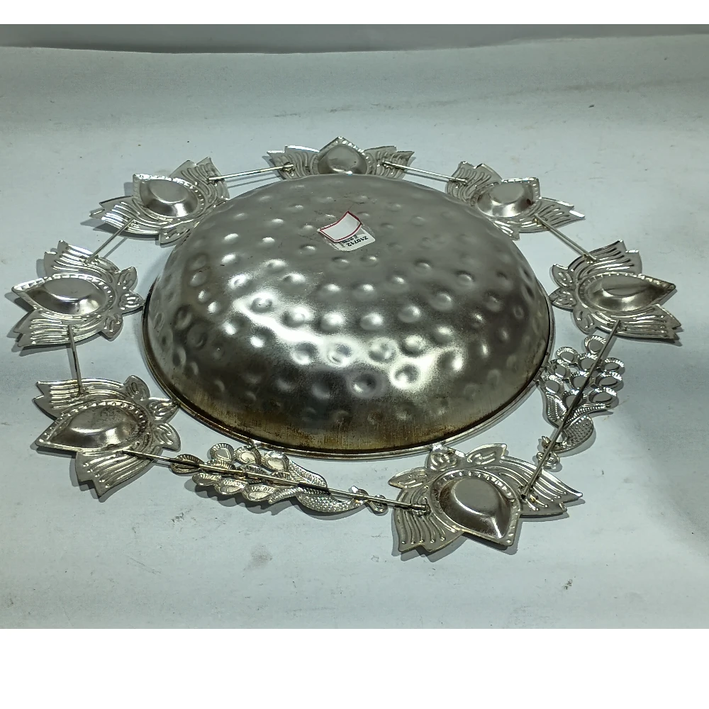 Eight Diya With Bowl-8No-Z10712