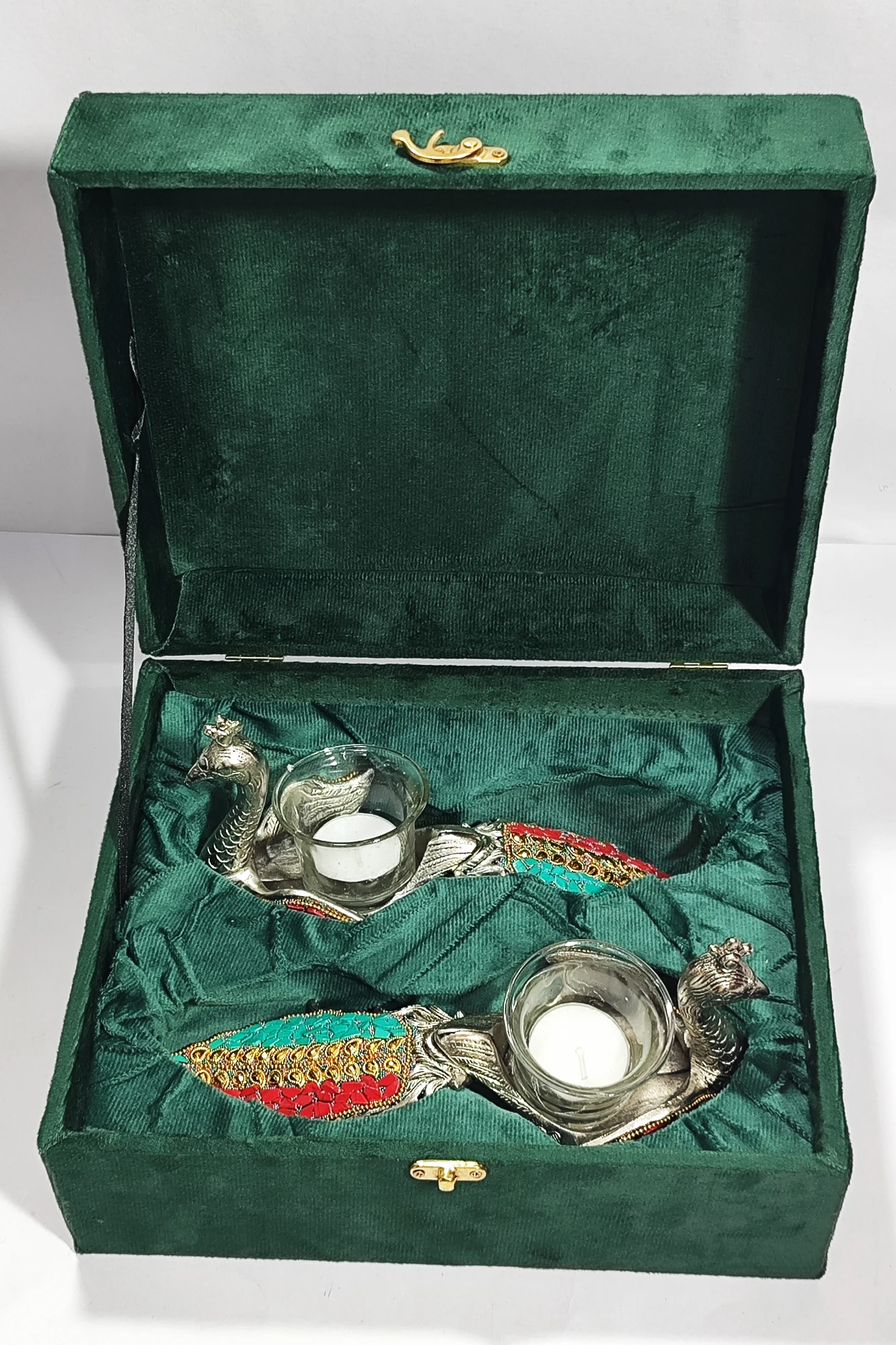 Candle stand with Peacocks-9No-Z12766