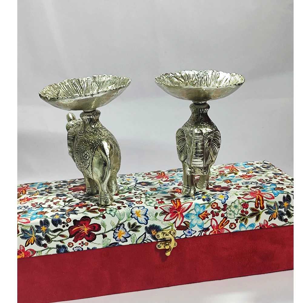 Two Elephant Platter Set-4No-Z12756