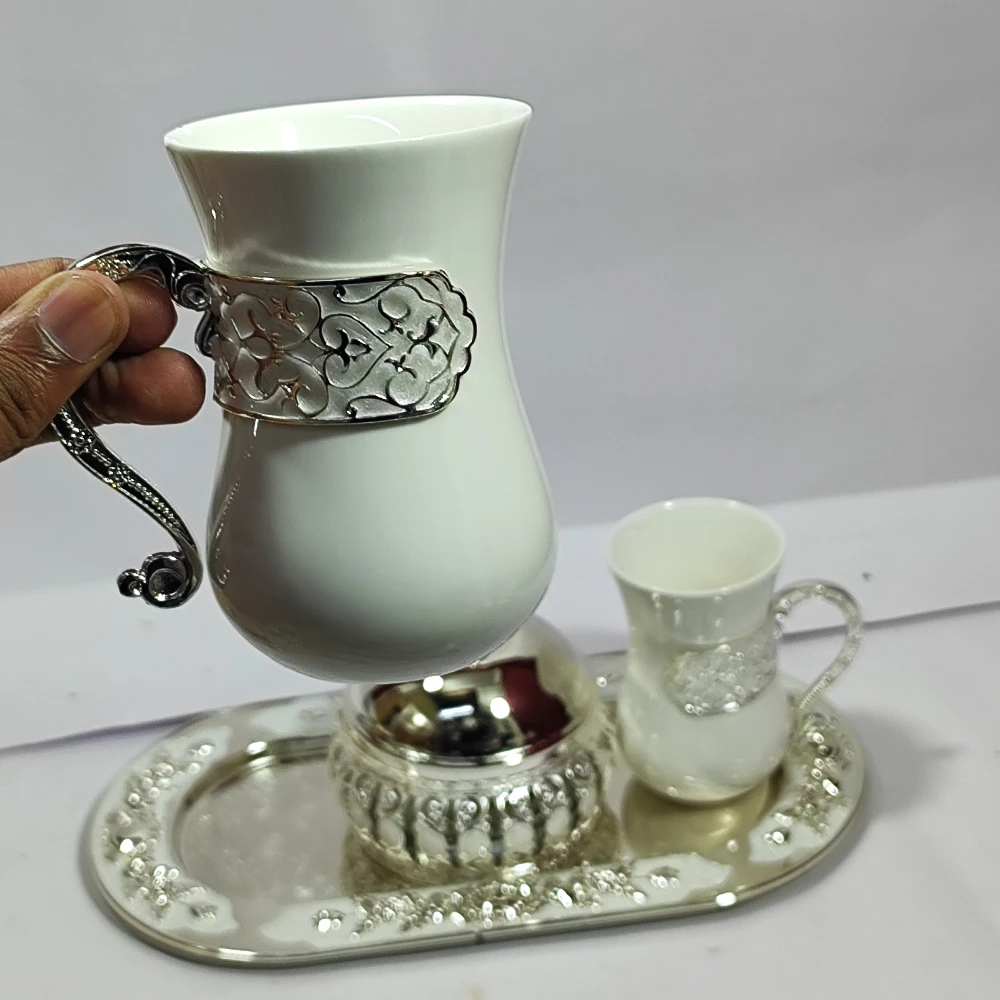 Tray with Cup and Sugar Pot-5No-Z12863