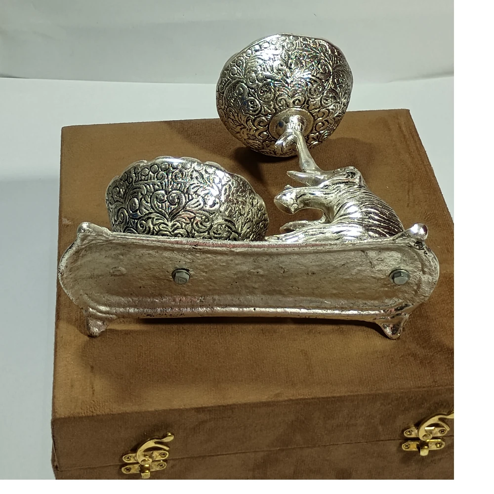 Two Bowl with Elephant-7.5No-Z12463