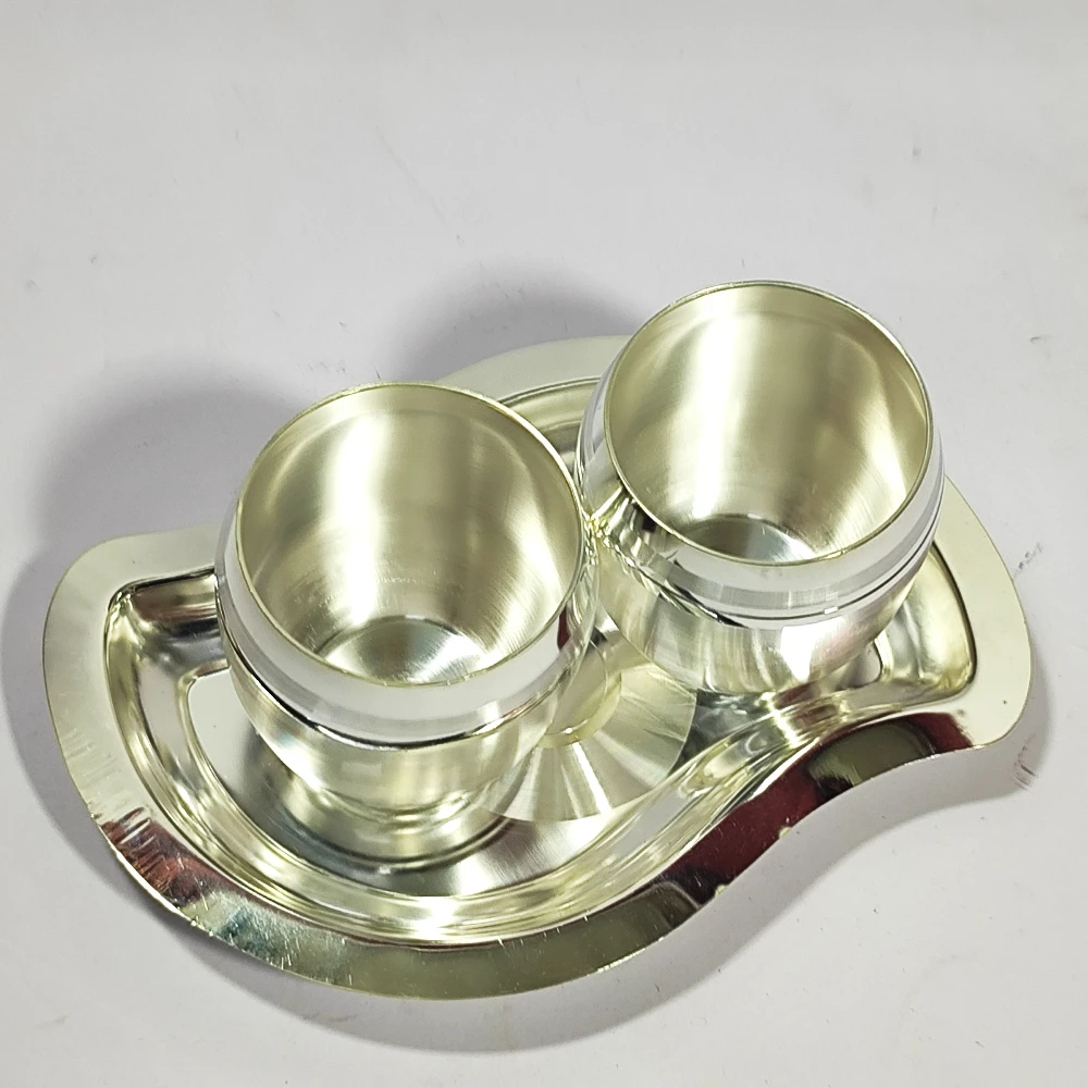 Two glass with tray-8No-Z07841