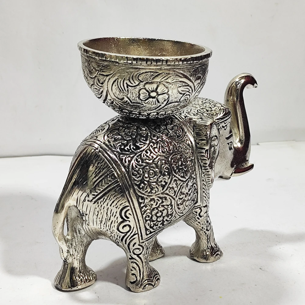 Elephant with dry fruits container-6No-Z07315