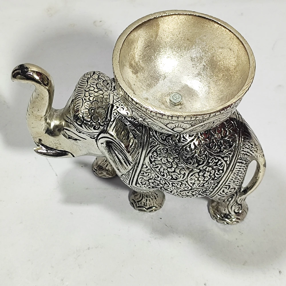 Elephant with dry fruits container-6No-Z07315