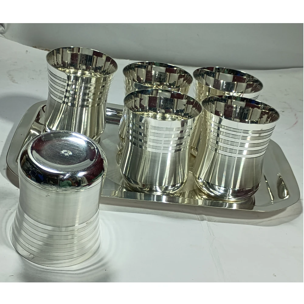 Six Glases With Tray-12No-Z10557