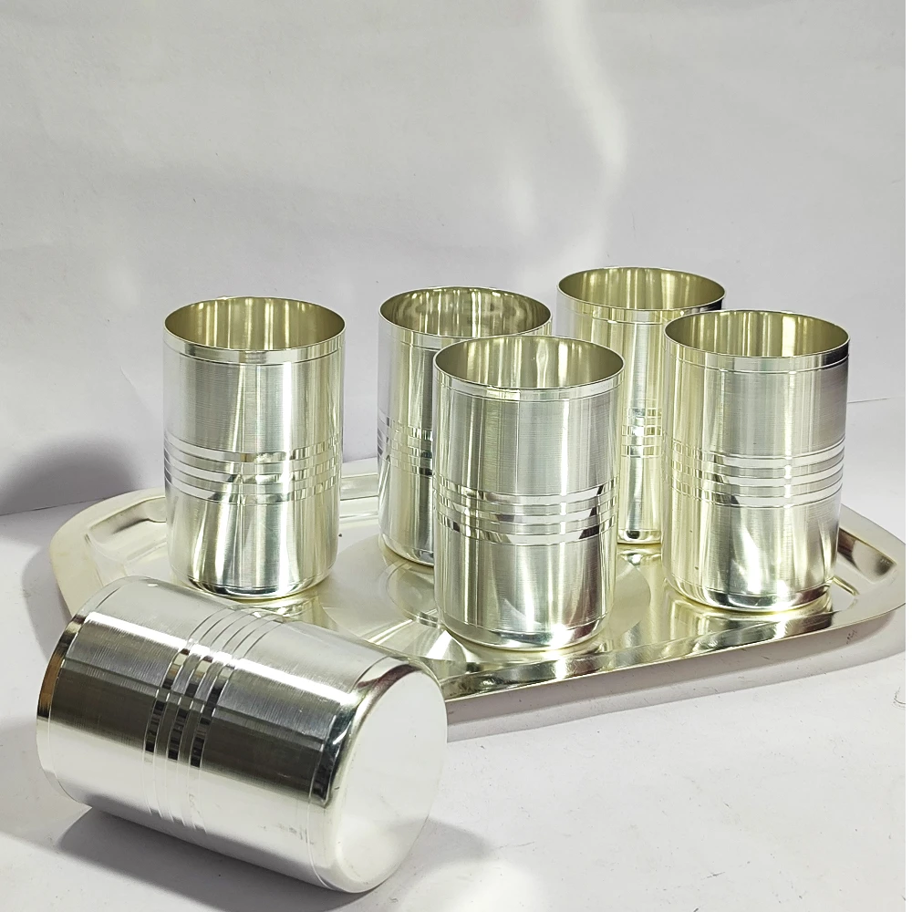 6 pcs Glass with Tray-12No-Z12791