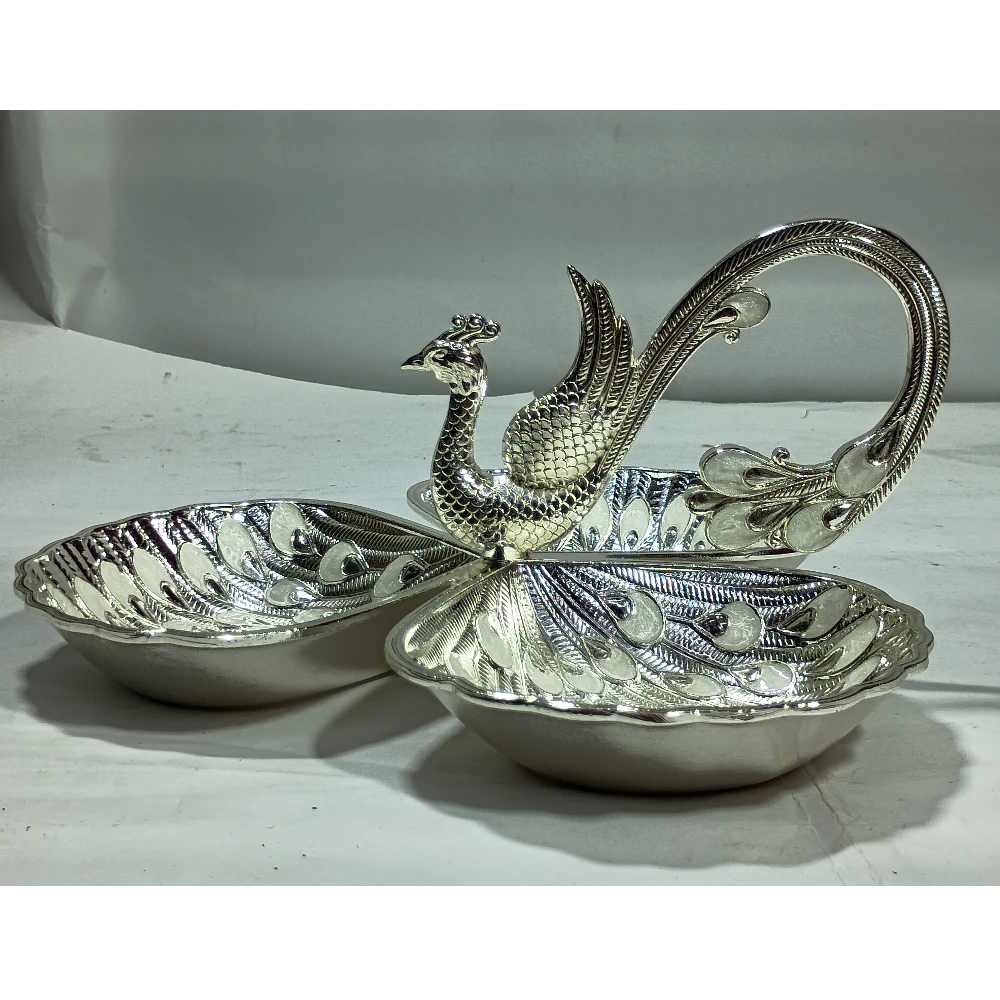 Dish With Peacock-4.5No-Z12437