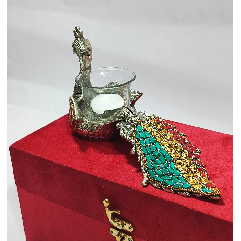 Candle Stand with Peacock-10No-Z12765